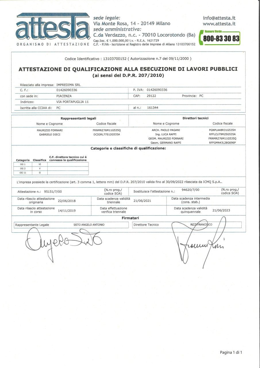 Attestazione Soa Attestazione Soa